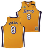 Lakers Kobe Bryant Signed Yellow M&N 1999-01 HWC Authentic Jersey PSA #B11737