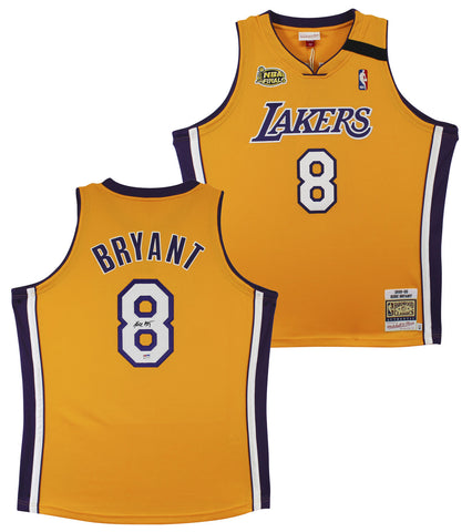 Lakers Kobe Bryant Signed Yellow M&N 1999-01 HWC Authentic Jersey PSA #B11737