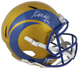 Rams Kyren Williams Signed Flash Full Size Speed Rep Helmet w/ Case BAS