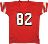 SAN FRANCISCO 49ERS JOHN TAYLOR AUTOGRAPHED RED JERSEY BECKETT WITNESS 232608