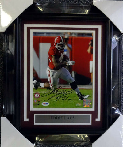 EDDIE LACY AUTHENTIC AUTOGRAPHED SIGNED FRAMED 8X10 PHOTO ALABAMA PSA/DNA 90599