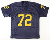 Dan Dierdorf Signed Michigan Wolverines Jersey Inscribed "HOF 96" (Beckett)