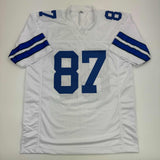 Autographed/Signed Jake Ferguson Dallas White Football Jersey Beckett BAS COA