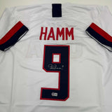 Autographed/Signed Mia Hamm White Team United States World Cup Jersey BAS COA