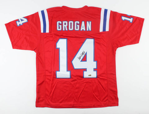 Steve Grogan Signed New England Patriots Jersey (MAB Hologram) Pats QB 1975-1990