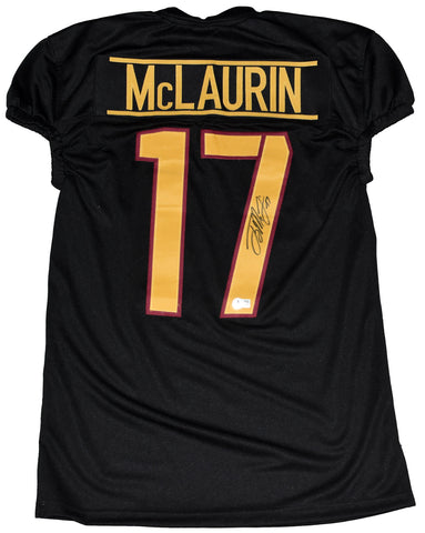 TERRY McLAURIN SIGNED WASHINGTON COMMANDERS #17 BLACK GAME CUT JERSEY BECKETT