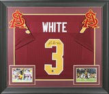 Arizona State Rachaad White Signed Maroon Pro Style Framed Jersey BAS Witnessed