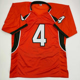 Autographed/Signed Devin Hester Miami Orange College Football Jersey JSA COA