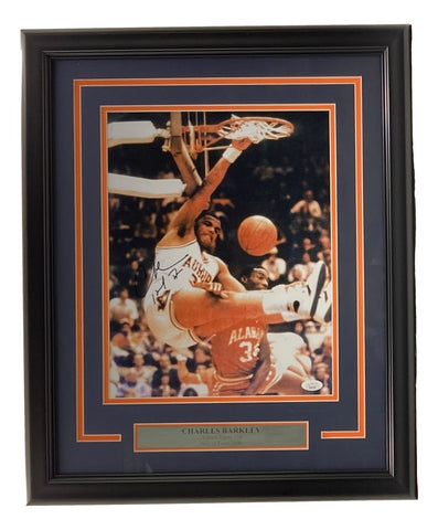 Charles Barkley Signed Framed 11x14 Auburn Tigers Photo JSA AG80336