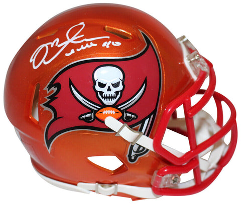 Mike Alstott Autographed Tampa Bay Buccaneers Flash Mini Helmet BAS 15000