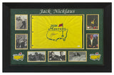 Jack Nicklaus Autographed 2016 Masters Flag Custom Framed Display w/ Photos JSA