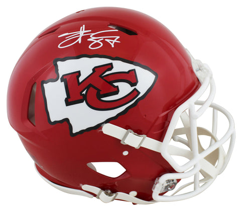 Chiefs Travis Kelce Authentic Signed Full Size Speed Proline Helmet BAS Witness