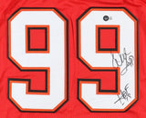 Warren Sapp Signed Tampa Bay Buccaneers Jersey Inscribed "HOF 13" (Beckett) Bucs