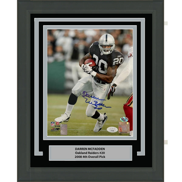 Framed Autographed/Signed Darren McFadden Oakland Raiders 8x10 Photo JSA COA #2