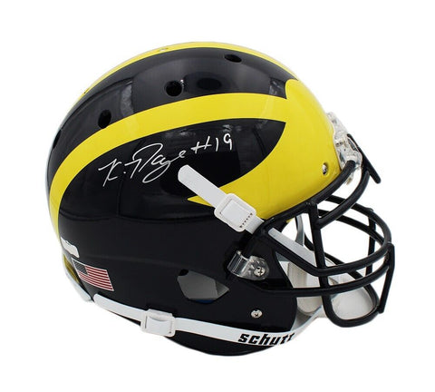 Kwity Paye Signed Michigan Wolverines Schutt Authentic NCAA Helmet