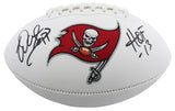 Buccaneers Warren Sapp "HOF 13" Signed White Panel Football W/ Case BAS Witness