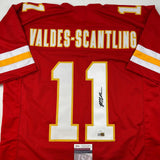 Autographed/Signed Marquez Valdes-Scantling Kansas City Red Jersey JSA COA