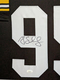 FRAMED PITTSBURGH STEELERS GREG LLOYD AUTOGRAPHED SIGNED JERSEY JSA COA