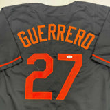 Autographed/Signed Vladimir Guerrero Baltimore Black Baseball Jersey JSA COA