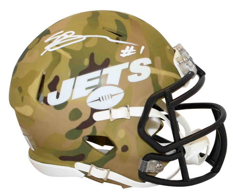 AHMAD SAUCE GARDNER SIGNED NEW YORK JETS CAMO SPEED MINI HELMET BECKETT