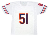 CHICAGO BEARS DICK BUTKUS AUTOGRAPHED WHITE JERSEY BECKETT BAS WITNESS 210525