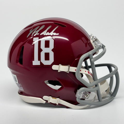 Nick Saban Autographed Signed Alabama Crimson Tide Mini Helmet Beckett