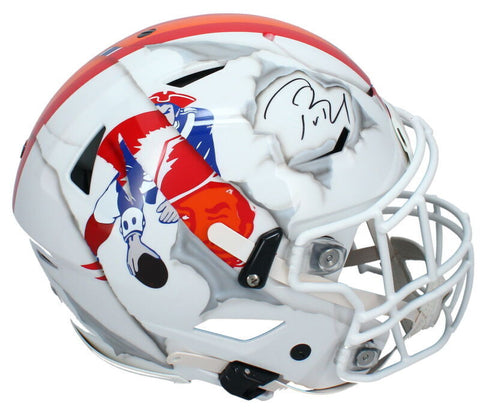 Tom Brady Autographed Patriots / Bucs ECC Ripped SpeedFlex Helmet Fanatics