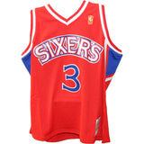 Allen Iverson Signed Philadelphia 76ers Mitchell&Ness Red Beckett 44407