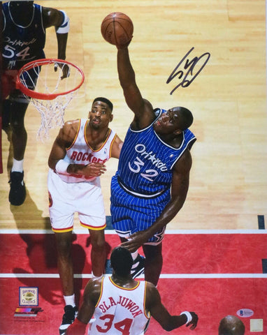 Shaquille O'Neal Autographed Orlando Magic 16x20 Photo Beckett Witnessed