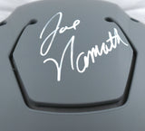 Joe Namath Autographed New York Jets F/S Slate Speed Flex Helmet- Beckett W Holo