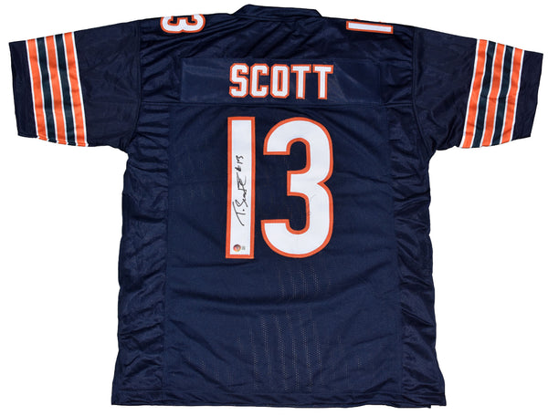 TYLER SCOTT SIGNED AUTOGRAPHED CHICAGO BEARS #13 NAVY JERSEY BECKETT