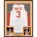 Framed Autographed/Signed Dalton Knecht 35x39 Tennessee White Jersey PSA COA