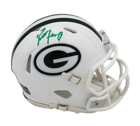 Brett Favre Signed Green Bay Packers Speed White Alternate 24 NFL Mini Helmet