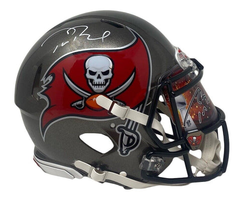 TOM BRADY Autographed Buccaneers Custom Visor Authentic Speed Helmet FANATICS