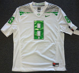 OREGON DUCKS MARCUS MARIOTA AUTOGRAPHED WHITE NIKE JERSEY SIZE L MM HOLO 87166