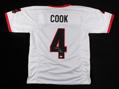 James Cook Signed Georgia Jersey (JSA COA & Cook Hologram) 2021 BullDogs RB