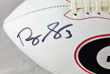 Roquan Smith Signed Georgia Bulldogs Logo Football w/Insc- Beckett W Auth *Stack