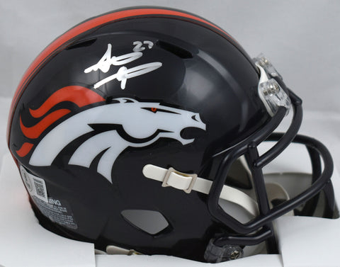 Steve Atwater Autographed Denver Broncos Speed Mini Helmet - Beckett W Hologram