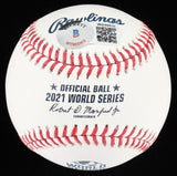 Austin Riley Signed Atlanta Braves 2021 World Series Baseball (Beckett) 3rd Base