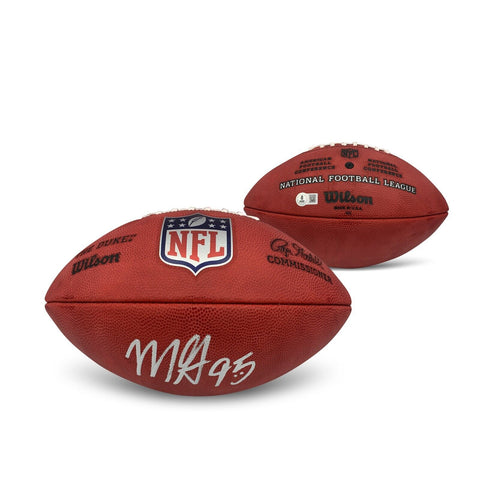 Myles Garrett Autographed NFL Authentic Full Sized Game Signed Football Beckett