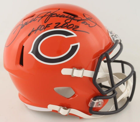 Dan Hampton Signed Bears Full-Size Speed Helmet (JSA COA) Arkansas Razorback D.T