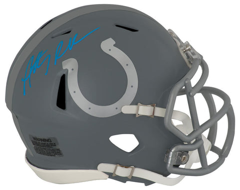 Anthony Richardson Signed Colts SLATE Riddell Speed Mini Helmet - (SCHWARTZ COA)