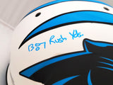 CHRISTIAN MCCAFFREY AUTO PANTHERS LUNAR FULL SIZE AUTH HELMET RECORD BECKETT