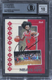 Bulls Coby White Signed 2019 Hoops Class 2019 #13 Rookie Card Auto 10 BAS Slab