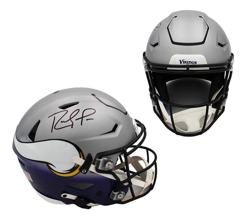 Randy Moss Signed Minnesota Vikings Custom Speed Flex Auth Silver Fade Helmet