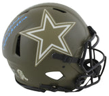 Cowboys Roger Staubach "CA" Signed STS F/S Speed Proline Helmet W/ Case BAS Wit