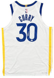 Stephen Curry GS Warriors Signed Nike Icon Edition Authentic White Jersey JSA