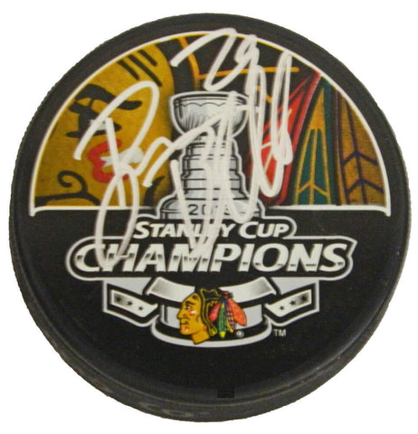 BRYAN BICKELL Signed Blackhawks 2013 Stanley Cup Champ Logo Hockey Puck SCHWARTZ