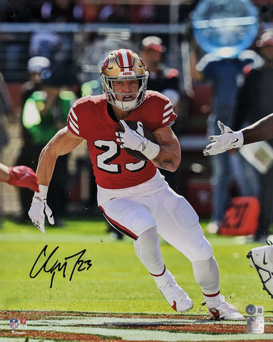 49ers Christian McCaffrey Authentic Signed 16x20 Vertical Photo BAS Witnessed