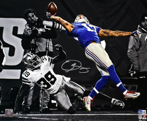 Odell Beckham Jr. Signed New York Giants 16x20 Spotlight Photo-Beckett W Holo